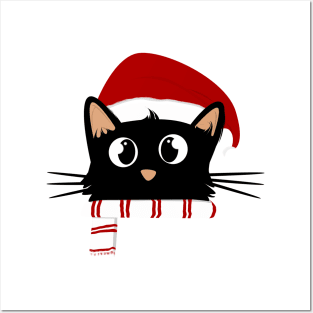 Funny christmas cat Posters and Art